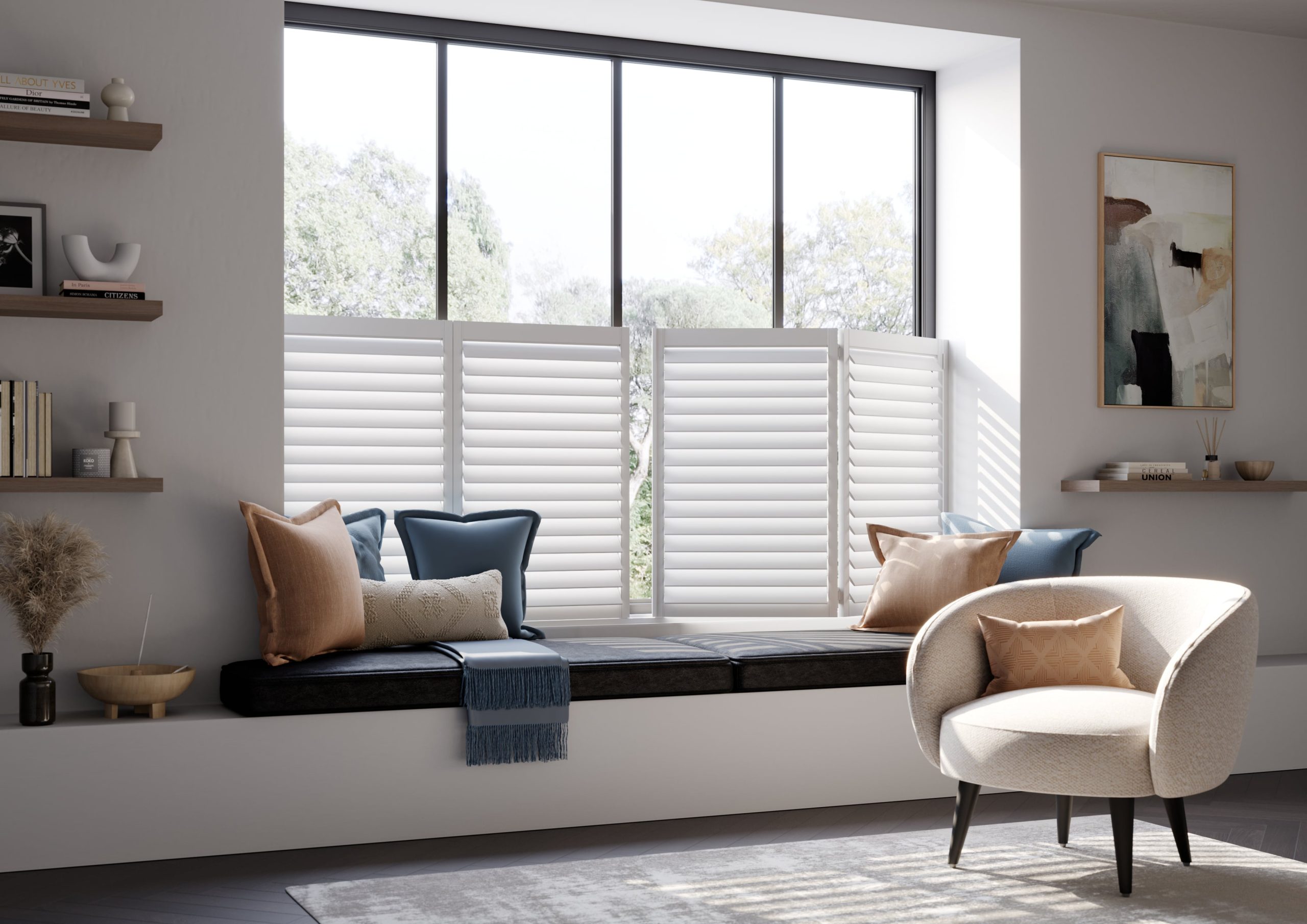 Cafe style shutters, window seat (1)-min Cafe style shutters, window seat (1)-min